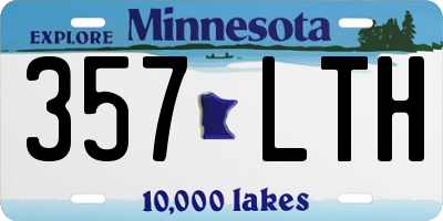 MN license plate 357LTH