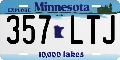 MN license plate 357LTJ
