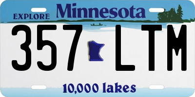 MN license plate 357LTM