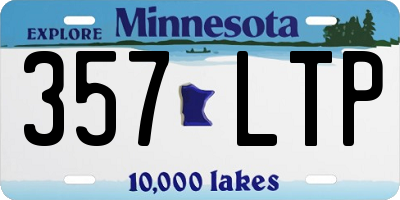 MN license plate 357LTP