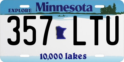 MN license plate 357LTU