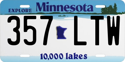 MN license plate 357LTW