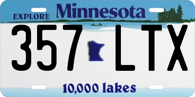 MN license plate 357LTX