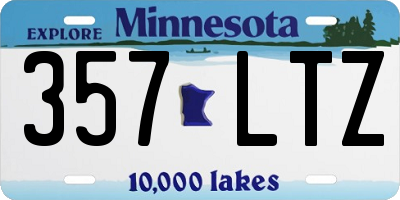 MN license plate 357LTZ