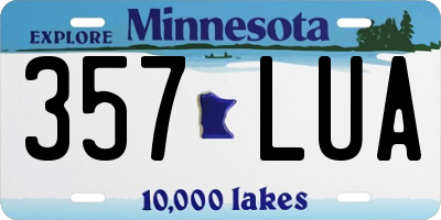 MN license plate 357LUA