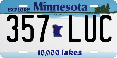 MN license plate 357LUC