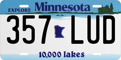 MN license plate 357LUD