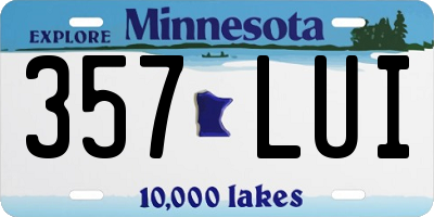 MN license plate 357LUI