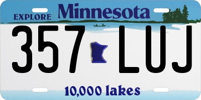 MN license plate 357LUJ