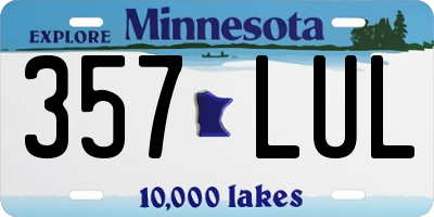 MN license plate 357LUL