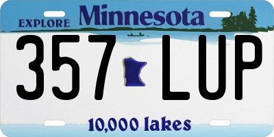 MN license plate 357LUP