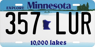 MN license plate 357LUR