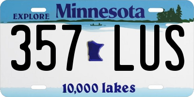 MN license plate 357LUS