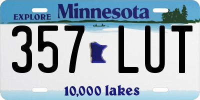 MN license plate 357LUT