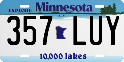 MN license plate 357LUY
