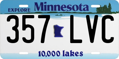 MN license plate 357LVC