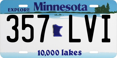 MN license plate 357LVI