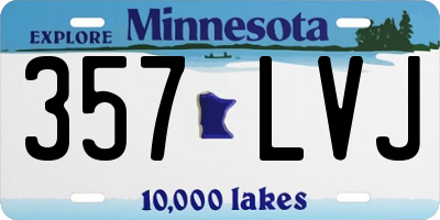 MN license plate 357LVJ