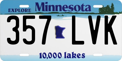 MN license plate 357LVK