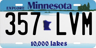 MN license plate 357LVM