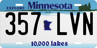 MN license plate 357LVN