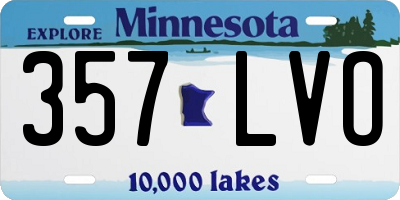 MN license plate 357LVO