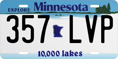 MN license plate 357LVP