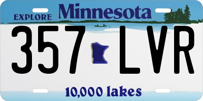 MN license plate 357LVR
