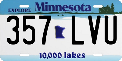 MN license plate 357LVU