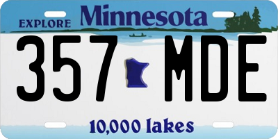 MN license plate 357MDE