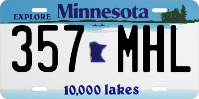 MN license plate 357MHL