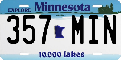 MN license plate 357MIN