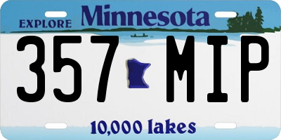 MN license plate 357MIP
