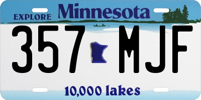 MN license plate 357MJF