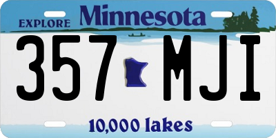 MN license plate 357MJI