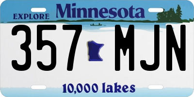 MN license plate 357MJN