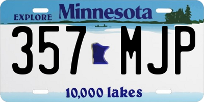 MN license plate 357MJP