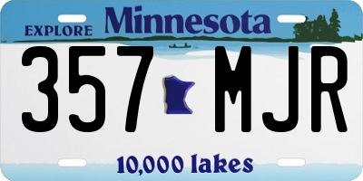 MN license plate 357MJR