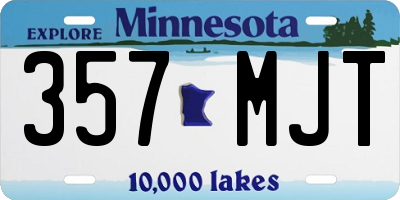 MN license plate 357MJT