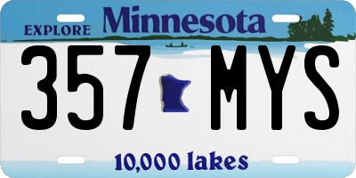 MN license plate 357MYS