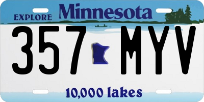 MN license plate 357MYV