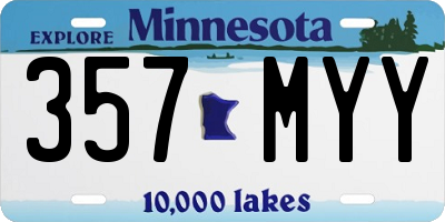 MN license plate 357MYY