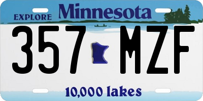 MN license plate 357MZF