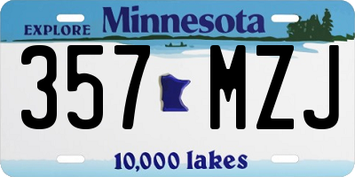 MN license plate 357MZJ