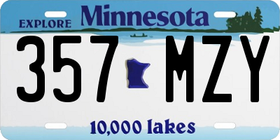 MN license plate 357MZY