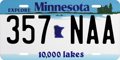 MN license plate 357NAA