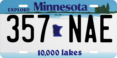 MN license plate 357NAE