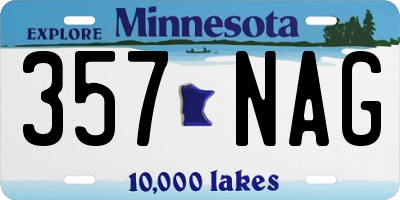 MN license plate 357NAG