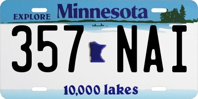 MN license plate 357NAI