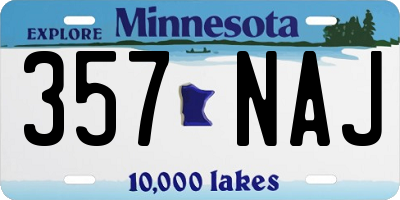MN license plate 357NAJ